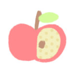 りんごの断面-赤