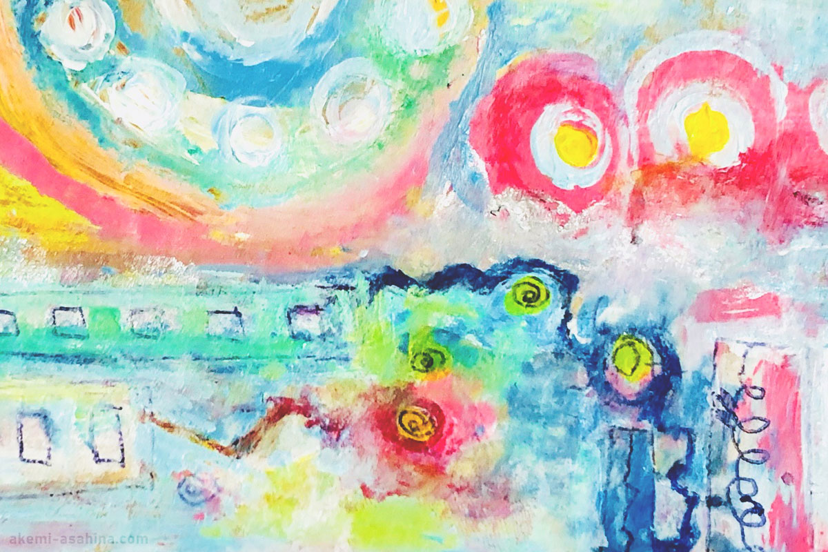 アートな携帯ケースをハンドメイド